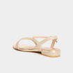 Sandales avec strass jaune or fille