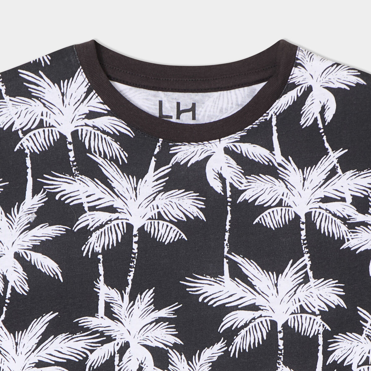 T-shirt manches courtes coton noir gar&ccedil;on