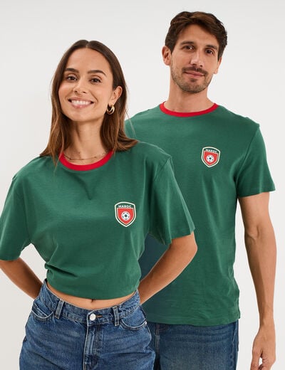 T-shirt maillot de football Maroc vert mixte