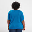 Gilet manches 3/4 bleu canard femme grande taille