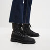 Boots élastiquées à lacets noir femme