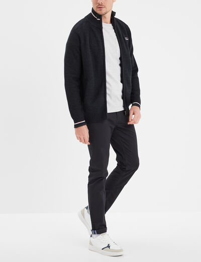 Gilet zippé Creeks bleu marine homme