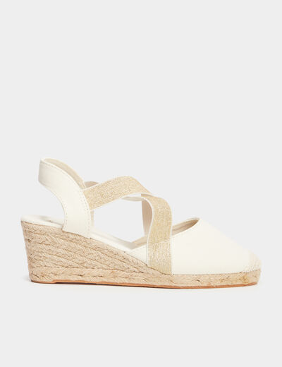 Sandales espadrilles compensées sable femme