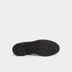 Bottines croco crant&eacute;es avec boucles noir femme