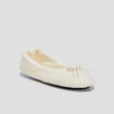 Chaussons ballerines blanc femme