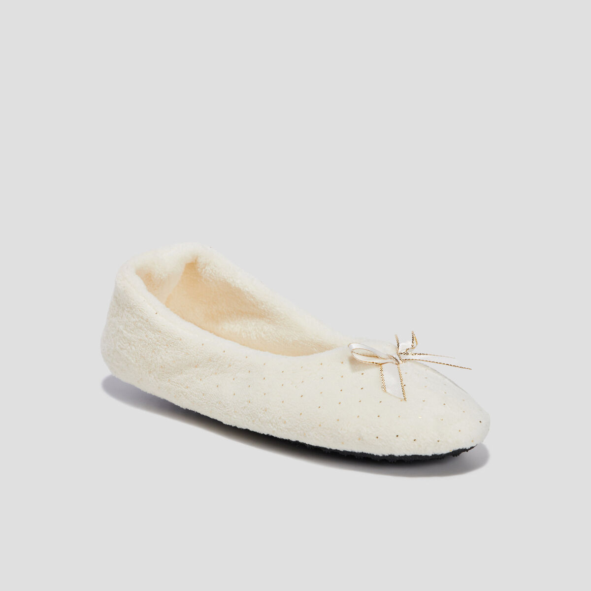 Chaussons ballerines blanc femme