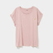 T-shirt manches courtes rose poudrée femme grande taille