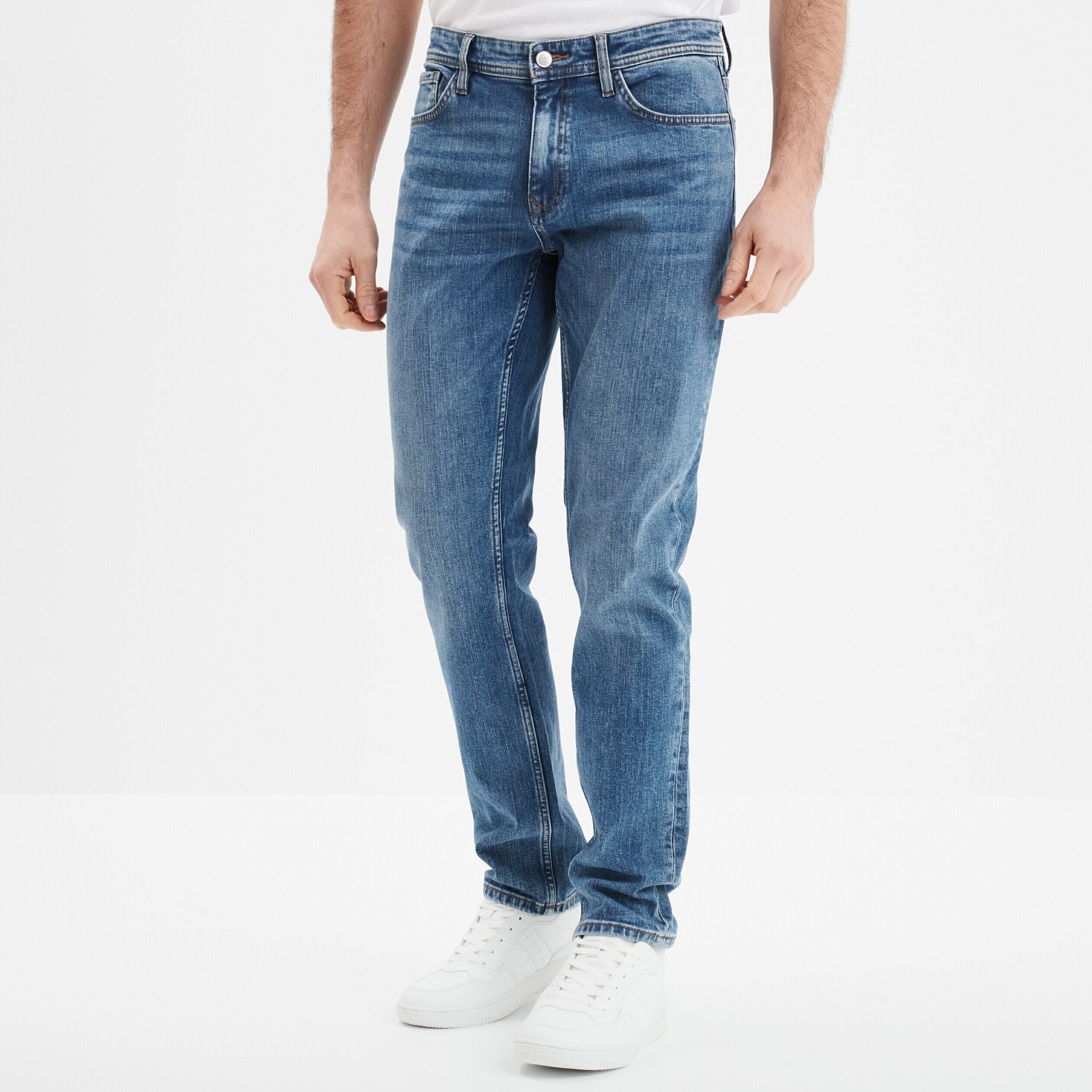 Jeans denim straight 5 poches denim double stone homme CREEKS