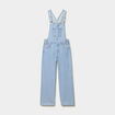 Salopette en jean jambe large coton denim triple stone femme