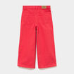 Pantalon large 5 poches coton rouge fille