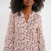 Blouse manches ballons coton blanc femme