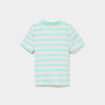 T-shirt c&ocirc;tel&eacute; manches courtes bleu turquoise fille