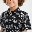 Chemise manches courtes noir gar&ccedil;on