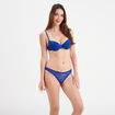 Tanga en dentelle bleu electrique femme