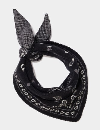 &Eacute;charpe carr&eacute;e noir femme