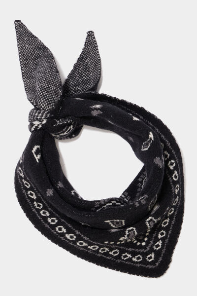 &Eacute;charpe carr&eacute;e noir femme