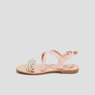 Sandales avec détails tressés rose fille