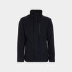 Veste droite courte zippée col montant bleu marine homme