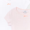 Lot de 2 T-shirts col rond rose clair fille