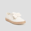 Tennis en toile avec noeuds blanc femme
