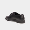Derbies liser&eacute;s m&eacute;tallis&eacute;s talon plat noir femme