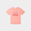 T-shirt manches courtes Tic et Tac rose saumon femme