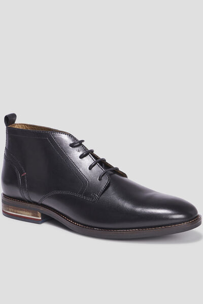 Bottines à lacets en cuir Brimstone Brek noir homme