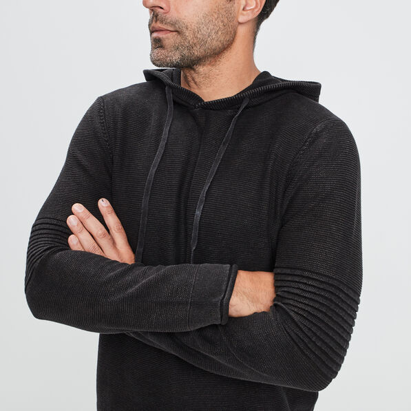 Pull à capuche Liberto gris foncé homme