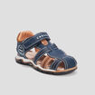 Sandales semelle crant&eacute;e bleu gar&ccedil;on