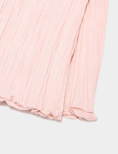 Foulard aspect froissé rose pastel femme