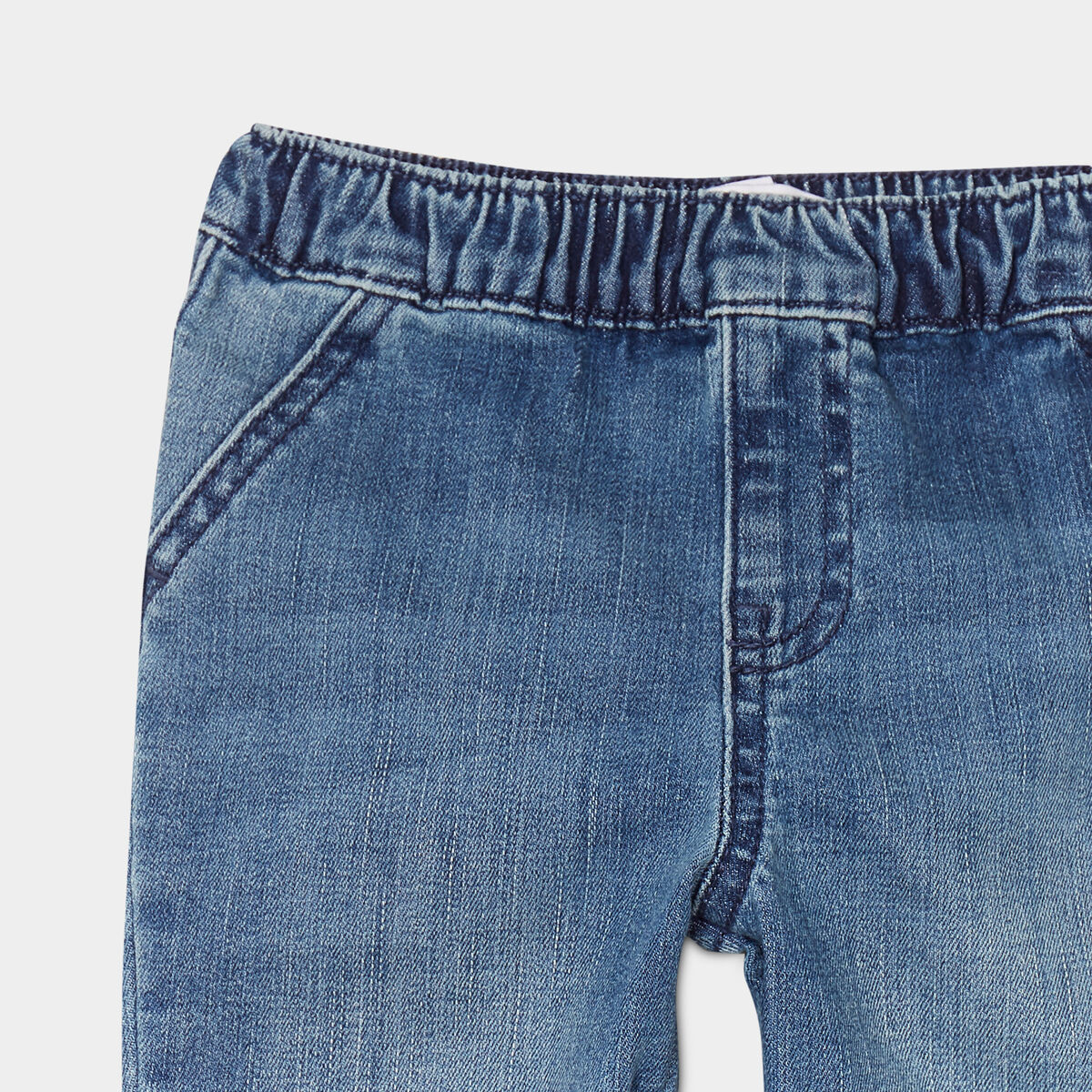 Jeans jogger bas &eacute;lastiqu&eacute; coton denim stone b&eacute;b&eacute; gar&ccedil;on