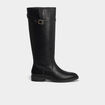 Bottes hautes avec boucles noir femme