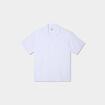 Chemise manches courtes mélange lin blanc homme
