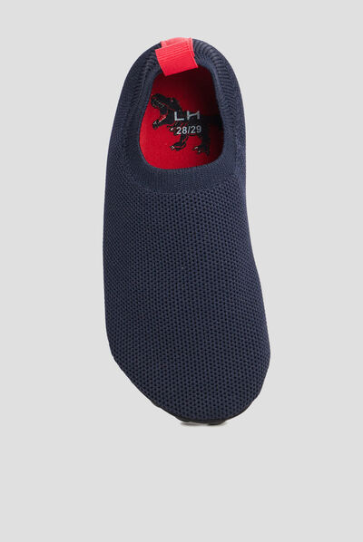 Chaussons slip on bleu marine garçon