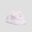 Chaussons fantaisie fourrés blanc bébé fille