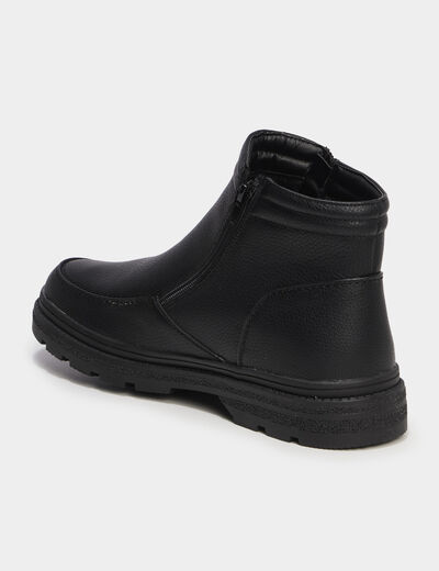 Bottines zipp&eacute;es noir homme