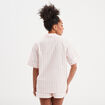 Ensemble pyjama short chemise coton ecru femme