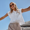 Chemise broderie anglaise sans manches blanc femme