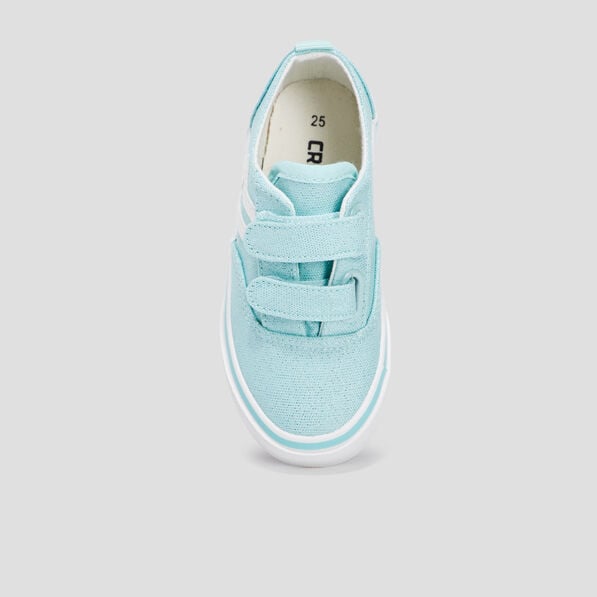 tennis en toile a scratchs creeks bleu turquoise fille Tennis en toile à scratchs Creeks bleu turquoise fille