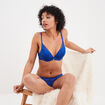 Soutien-gorge foulard push up dentelle bleu electrique femme