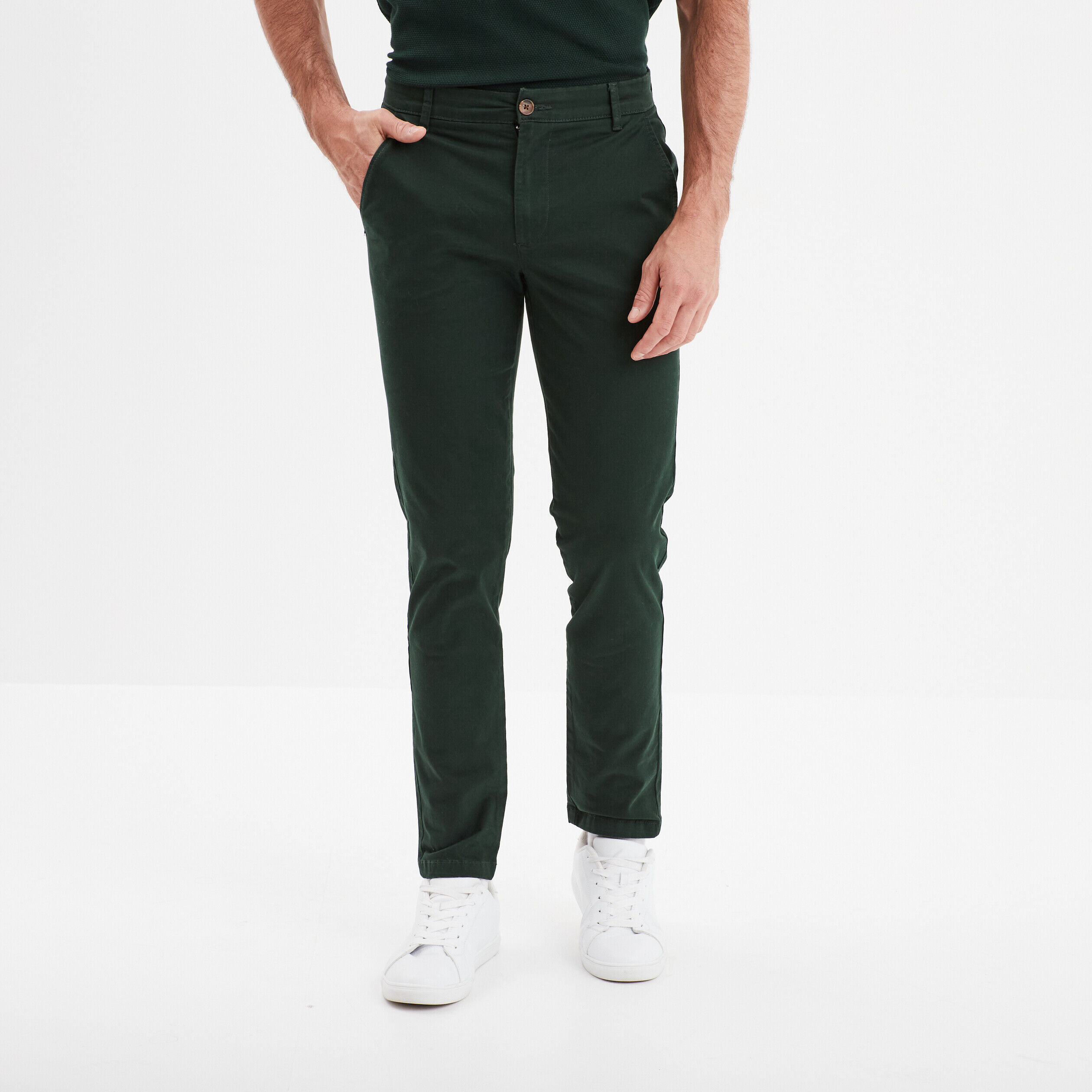 Pantalon vert foncé homme new arrivals