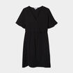 Robe courte col cache-coeur noir femme