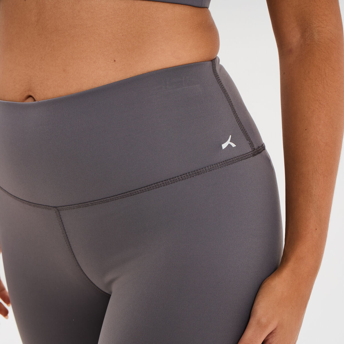 Legging de sport gainant taille haute gris fonc&eacute; femme