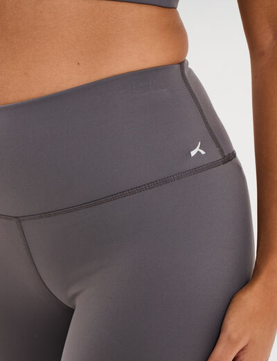 Legging de sport gainant taille haute gris fonc&eacute; femme
