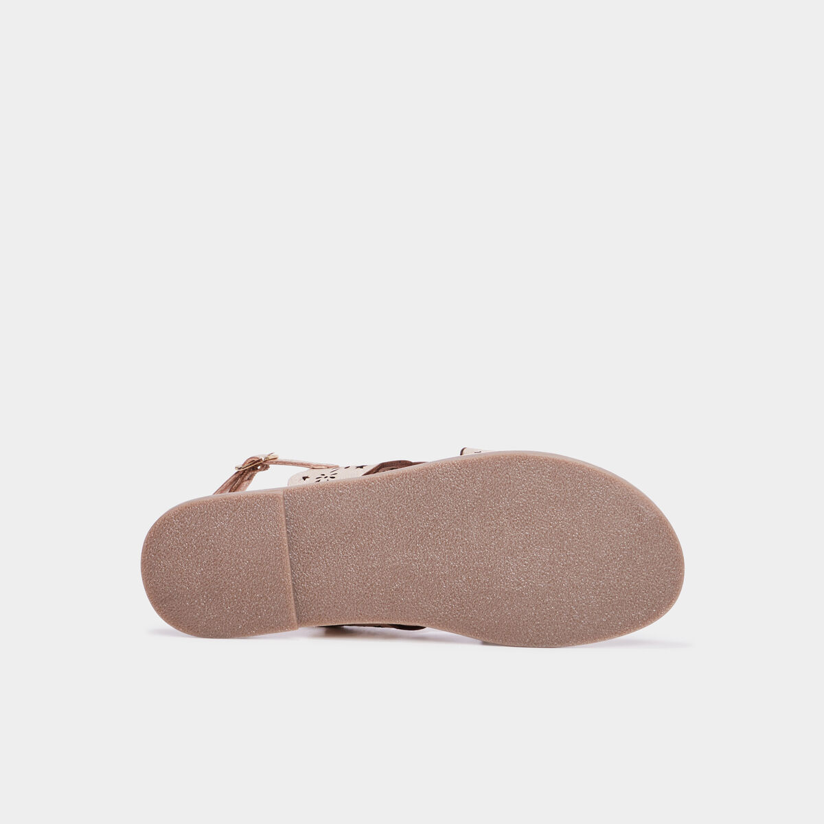 Sandales perforations en cuir Creeks jaune or fille