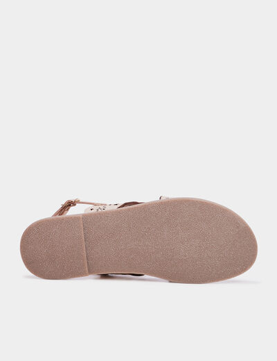 Sandales perforations en cuir Creeks jaune or fille