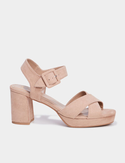 Sandales à talons sable femme