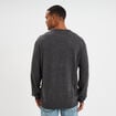 Pull col rond manches longues gris fonc&eacute; homme