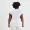 T-shirt droit manches courtes Modavista blanc femme grande taille