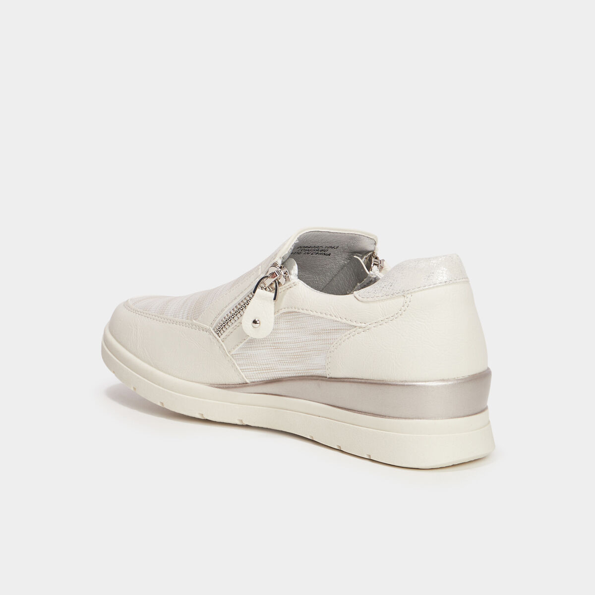 Baskets running Confortissimo gris argent femme